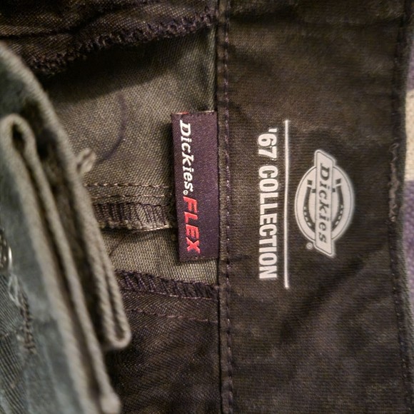 Dickies Unisex Green Slim‎ Fit Dark Wash Flat Front Chino Shorts Size 28 - Picture 6 of 9